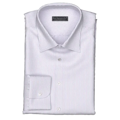 WRINKLE FREE TC パープル オルタネイトストライプ(Y100980)