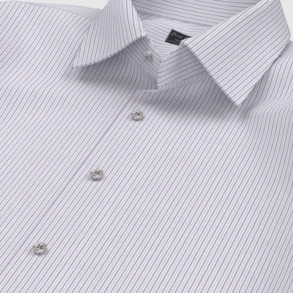 WRINKLE FREE TC パープル オルタネイトストライプ(Y100980) - 画像 (3)