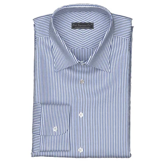 WRINKLE FREE TC ネイビー ロンドンストライプ(Y100981)