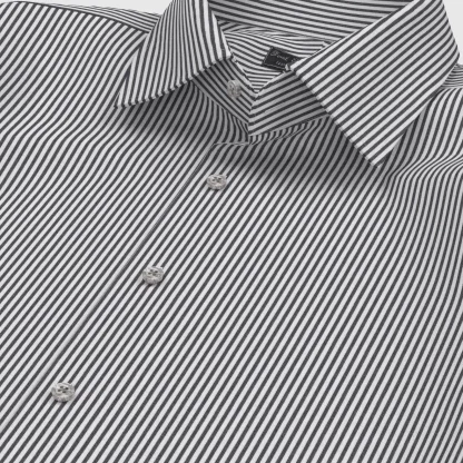 WRINKLE FREE TC ブラック ロンドンストライプ(Y100982) - 画像 (3)
