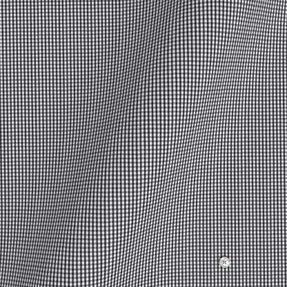 WRINKLE FREE TC ブラック ギンガムチェック (Y100985) - 画像 (2)