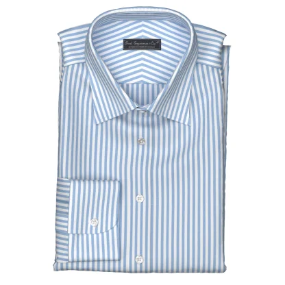 Wrinkle Free サックス ボールドストライプ(TY100885)