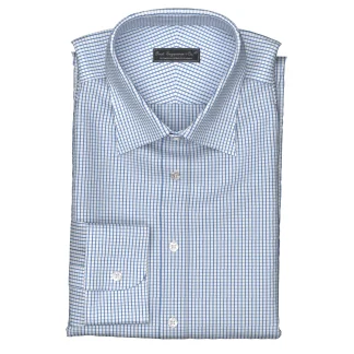 Wrinkle Free サックス チェック(TY100892)
