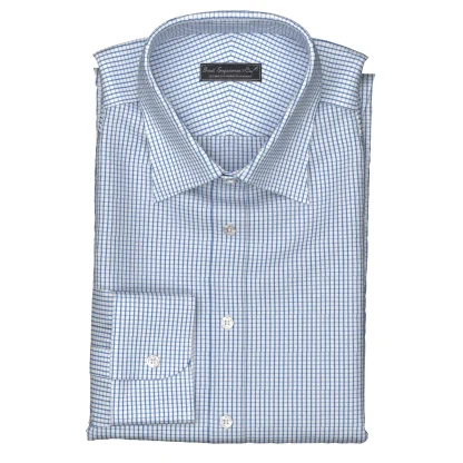 Wrinkle Free サックス チェック(TY100892)