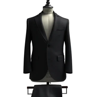 LoroPiana Super130s ブラックシャドーストライプ