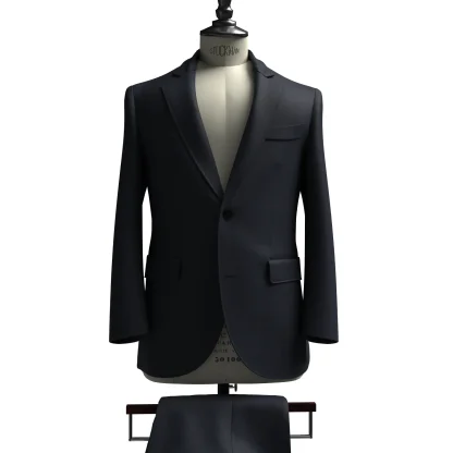 LoroPiana Super130s ネイビーバーズアイ