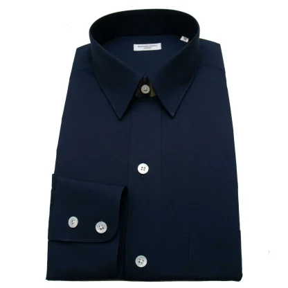NAVY BROAD CLOTH OVERSIZE SHIRT/ネイビー ブロード オーバーシャツ (M900003) - 画像 (3)